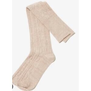 NWT Pudus Heather Oatmeal Sweater Socks, Fits 6-10 Womens